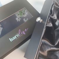 Boîte cadeau en carton noir de luxe, grand format, écologique, recyclable, avec logo personnalisé, pour extensions de cheveux