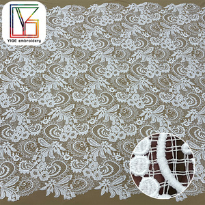 Chất Lượng Cao Lưới Guipure Dây Thêu Ren Vải Châu Phi Bridal Trắng Nước Hòa Tan Lưới Ren Vải Cho Váy Cưới - Product Image 1