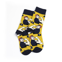 Haute Qualité En Gros Unisexe Crew Chaussettes Coloré Nouveauté Drôle Fantaisie Funky À Motifs Casual Dessin Animé Coton Chaussettes