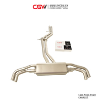 Système d'échappement Catback avec silencieux de course en acier inoxydable 304 à sonorité active pour Audi RS Q8 4.0T 2019-2024 avec valves électriques