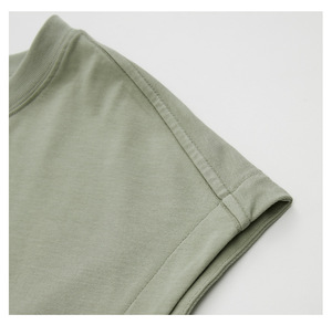 Débardeur décontracté en coton pour homme, coupe courte personnalisée, délavage vintage, col rond, coupe carrée, sans manches, en French Terry respirant, broderie et dentelle - Product Image 6