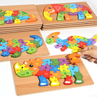 Rompecabezas de Animales de Madera, Juguetes Educativos para Preescolar, Rompecabezas Personalizados para Niños