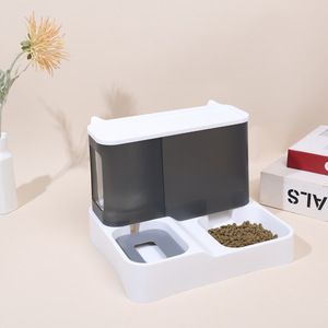 Fontaine à eau automatique pour chat, sans fil, non électrique, double bol, pour nourriture et eau, bol multifonction détachable pour animaux de compagnie - Product Image 4
