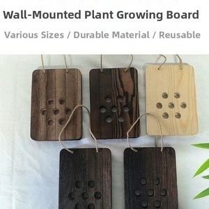 Plaque murale en bois carbonisé pour plantes, support mural pour <span class=keywords><strong>fougères</strong></span> et mousse, plaque de montage en bois pour décoration murale - Product Image 2