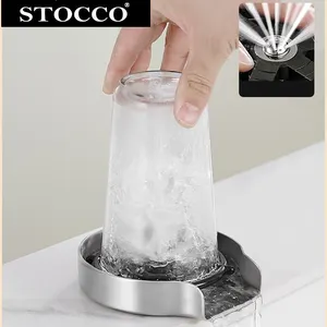 Black ABS Stainless Steel 304 Glass Rinser For Kitchen Sink Automatic Cup Washer High Pressure Faucet Glass Rinser