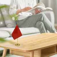 Petit drapeau de support de bureau personnalisé mât en métal 38cm de haut drapeau de table des pays de conception personnelle pour la promotion