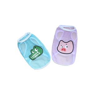Chaleco de malla para mascotas, ropa de verano transpirable con estampado de animales, para perros y gatos, amarillo, azul, rojo, gris, morado - Product Image 5