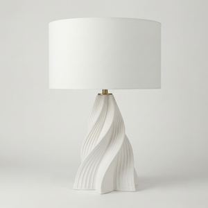 Lampe de table en céramique postmoderne, design créatif, feuille en tissu doré, abat-jour en verre moderne, lumière blanche, électrique, pour usage domestique - Product Image 6