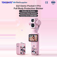 Ensemble d'autocollants en vinyle 3M imperméables et résistants aux rayures avec plusieurs options de motifs et de couleurs personnalisées pour la caméra Osmo Pocket 4 Pro
