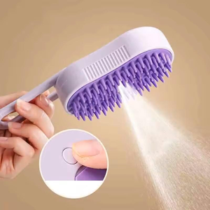 Luxury Foldable Handle <b>Pet</b> Steam <b>Brush</b> Anti-Static Spray Hair Remover Grooming Tool Silicone Charge Cat Comb for Hair Shedding - Product Image 5
