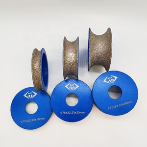 TGS Fabrika Satışı 20mm Elmas Taşlama Diski 10mm Vakumlu Lehimli Yuvarlak Kenar Profili Mermer Parlatma Açılı Taşlama Makinesi OEM - Product Image 3