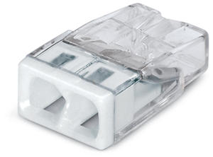 2273-202 <b>Wire</b> connector PUSH <b>WIRE</b> 2.5mm² Transparent Housing White Cover Solid Core - Product Image 2