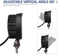 Projecteur Led forme ronde, éclairage de travail, camion, lampe carrée, 2x3 pouces, 27W, 12V, 4x4 24 V, pour voiture
