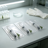 Kit d'emballage sous blister pour seringue à concentré botanique, injecteur en verre Luer Lock de 1 ml avec embout arrondi