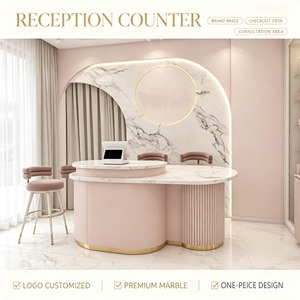 Custom Pink Skin <b>Care</b> Display Cabinets Modern Cosmetics Store Layout Design LED Retail Furniture For Beauty Supply Studio - Product Image 4