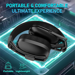 2.4G Over the Ear Gaming 25ms Low Latency <b>Wireless</b> Wired LED <b>Light</b> for Gamer GM920 2.4Gh - Product Image 2