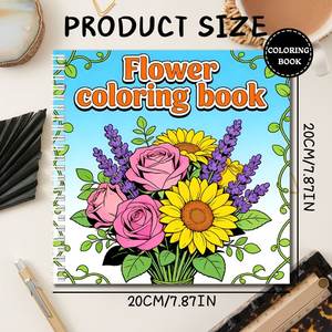 Cuadernos para Colorear con Logotipo Personalizado, Diseño Floral Espiral, Hermoso Libro para Colorear para Amantes del <span class=keywords><strong>Arte</strong></span>, Niños, Adultos, Material Escolar - Product Image 5