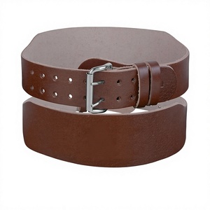 เข็มขัดยกน้ำหนักหนังวัวคุณภาพสูงระดับมืออาชีพ น้ำหนักเบา รองรับหลัง ป้องกันการลื่น สำหรับผู้ชาย - Product Image 1