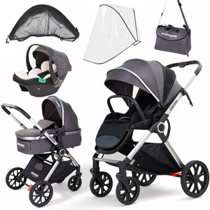 Poussette pour bébé certifiée EN 1888, CE, 3C, cadre en alliage d'aluminium, multifonctionnelle, panier de couchage, peut s'asseoir, s'allonger, nouveau-né - Product Image 3
