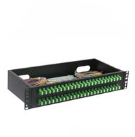 Boîtier de terminaison de câble optique 19 pouces 48/96 ports LC monomode multimode pour rack, panneau de brassage optique LC UPC/APC/OM1/OM2/OM3/OM4
