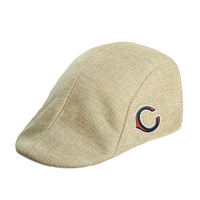 Casquette plate légère en lin personnalisée pour le golf et la conduite, fabricant OEM ODM