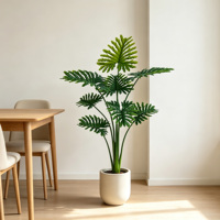 Plante artificielle Philodendron très demandée, fausse plante tropicale à feuillage vert pour hall d'hôtel, salon, décoration intérieure commerciale