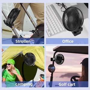 Ventilateur puissant rechargeable par USB 10000 mAh à longue autonomie pour les aventures en plein air, la pêche et le camping - Product Image 5