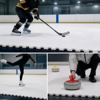 Panneaux de glace synthétique UHMWPE, panneaux de patinoire artificielle pour le patinage sur glace, entraînement au hockey, prix d'usine