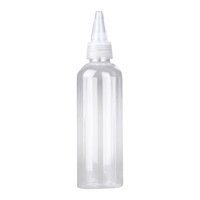 Flacon compte-gouttes transparent en PET avec bouchon à bec verseur pour huile capillaire, disponible en 50ml, 100ml, 150ml, 200ml, 250ml, 500ml