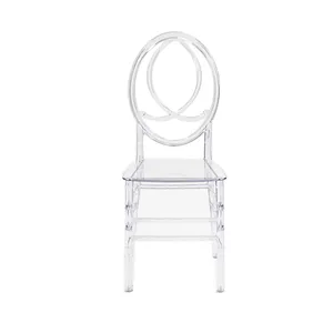 Detachable Transparent Clear Crystal Resin Acrylic Chair Durable Plastic Material For Hotel Dining Outdoor Use