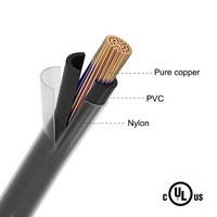 Cable de Alimentación UL83 8 10 12 14 16 AWG~500 MCM THHN THWN-2 con Conductor de Cobre Aislado y Revestido de PVC de 2.5 mm Cables Eléctricos THW XHHW
