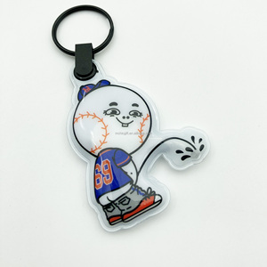 Tùy chỉnh dễ thương LED Keychain ánh sáng không thấm nước PVC ánh sáng lên Keychain UV in Mini Đèn pin keychain cừu - Product Image 4