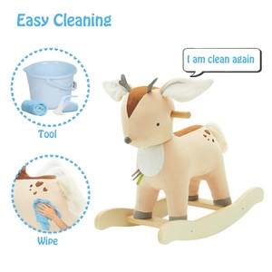 Caballito <span class=keywords><strong>Mecedor</strong></span> de <span class=keywords><strong>Peluche</strong></span> para Niños, Juguete de <span class=keywords><strong>Peluche</strong></span> de Ciervo, Silla Mecedora de Ciervo, Suministro de Fábrica - Product Image 4