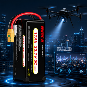 Batterie semi-solide haute tension VIWIPOW 6S 23.7V 17000mAh 5C pour drone d'inspection industrielle UAV - Product Image 2