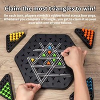 Roman élastique chaîne d'échecs échecs Triangle jeu d'échecs Puzzle pratique pensée jeu d'entraînement plateau de table jouet