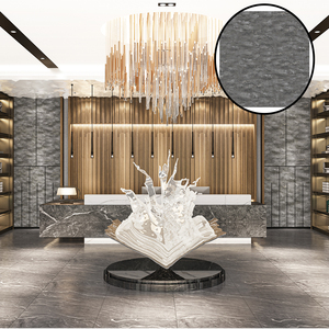 Revêtement de toiture en PVC commercial, aspect pierre, films décoratifs en PVC <span class=keywords><strong>pour</strong></span> les améliorations modernes des surfaces murales et d'armoires intérieures - Product Image 1