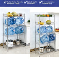 Étagère de rangement pliable en fil d'acier avec roulettes, chariot mobile, étagère de garde-robe durable pour vêtements