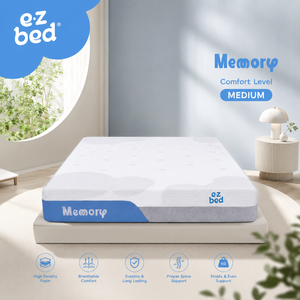 Diseñado para una comodidad duradera. Colchón de espuma de alta densidad Memory by E Z Bed Premium de 25 cm que proporciona un sueño reparador cada noche. - Product Image 1