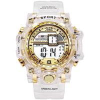 Montre numérique lumineuse sportive multifonctionnelle unisexe avec bracelet transparent coloré unique, idéale pour les femmes et les hommes – Cadeau très prisé