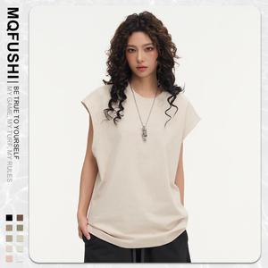 Bán Buôn Số Lượng Lớn Cung Cấp Người Đàn Ông Của 100% Cotton Thoáng Khí Tank Quá Khổ Cao Đường Phố Cổ Điển Rửa Đau Khổ Vest Không Tay Dệt Kim - Product Image 2