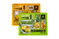 Pochette alimentaire en plastique à fermeture éclair, finition mate, avec soufflet latéral de sécurité, à fond stable