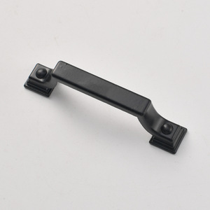 Bridge-shaped European-style Zinc Alloy Cabinet Handle <b>Black</b> Durable Furniture Hardware - Product Image 2