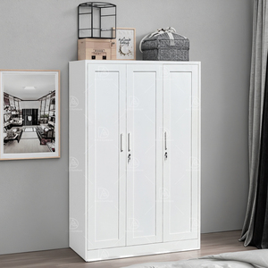 Armadio Moderno a 3 Ante Scorrevoli in Acciaio Personalizzato Semplice per Soggiorno e <span class=keywords><strong>Lavanderia</strong></span> con Funzione Appendiabiti a Prezzo Economico - Product Image 3