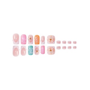 <span class=keywords><strong>Uñas</strong></span> Postizas Pre-diseñadas con <span class=keywords><strong>Flores</strong></span> Francesas, 24 Piezas, Kits <span class=keywords><strong>de</strong></span> Lujo con Diamantes Brillantes <span class=keywords><strong>de</strong></span> ABS para <span class=keywords><strong>Uñas</strong></span> <span class=keywords><strong>de</strong></span> Manos y <span class=keywords><strong>Pies</strong></span> - Product Image 4