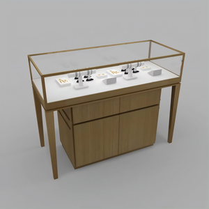 Vanlocy nhà máy OEM đồ trang sức giới thiệu Tempered <span class=keywords><strong>Glass</strong></span> tủ kính hiện đại tủ trưng bày - Product Image 2