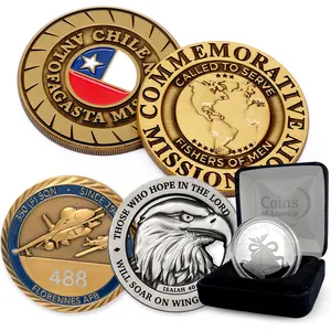 Manufacturer Custom Souvenir Gold Silver Copper Bronze Enamel Zinc Alloy 3D Metal Commemorative Challenge Coin