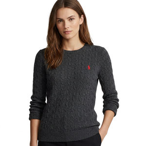 Pull en laine/viscose bleu à col rond pour femme, manches courtes, style streetwear, anti-rétrécissement, anti-boulochage, toutes saisons - Product Image 2