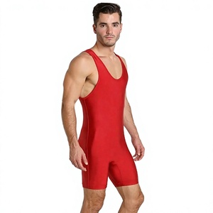 High Quality Lightweight Heat-Transfer Printed 100% Polyester Summer Wrestling Singlet Custom Design Durable Comfortable Elastic - Product Image 1