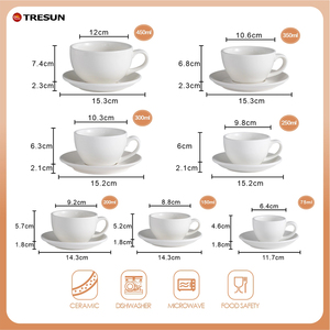 Multi-size Solid White Custom Printed Logo Modern Design Italian Brand Ceramic Coffee <b>Cup</b> Sets Dishwasher-resistant 80ml - Product Image 6