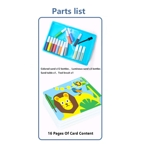 Divertidos niños DIY colorido arena dibujo artesanías arena arte imágenes dibujo conjunto niños Animal luminoso arena pintura Juguetes - Product Image 4